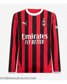 AC Milan Maglia Gara Casa Repliche 2024-25 Maniche Lunghe